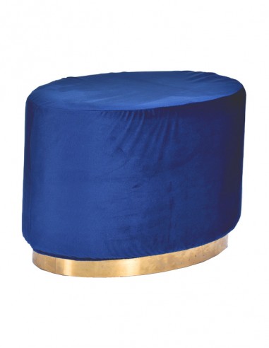 POUF ELIZABETH OVALE BLU