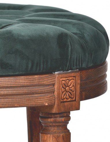 CUSCINO VELLUTO VERDE INGLESE POUF...