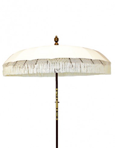 OMBRELLONE BALI FRANGE WHITE