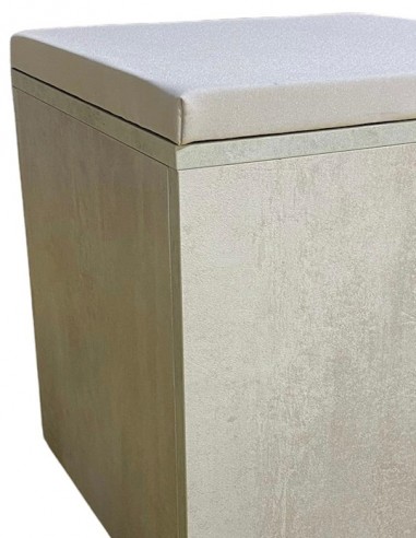 POUF EFFETTO CEMENTO CON CUSCINO