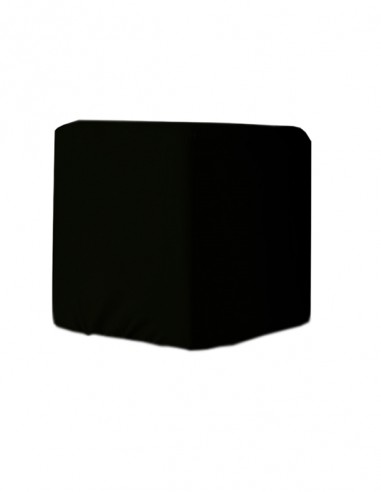 POUF QUADRATO IN RASO NERO