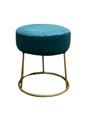 POUF CLARISSA VERDE PETROLIO