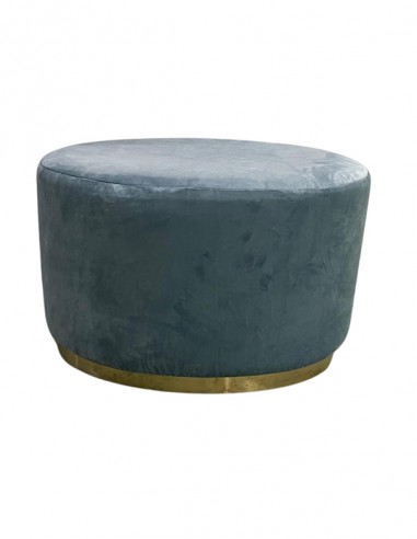 POUF ELIZABETH OVALE CELESTE POLVERE