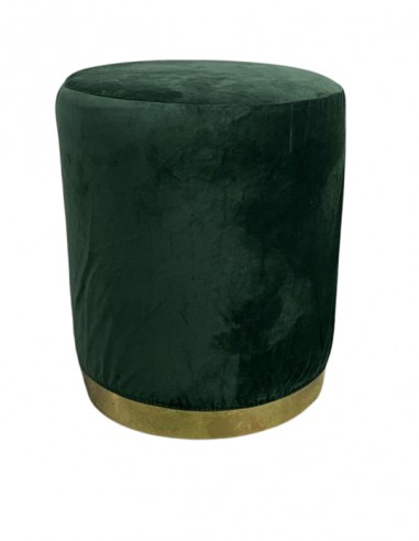 POUF ELIZABETH TONDO VERDE INGLESE