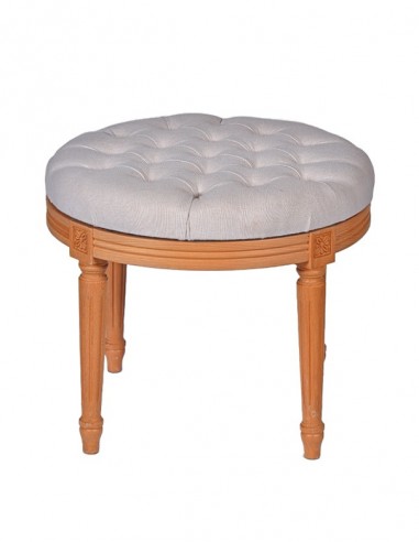 POUF LUIGI XVI LEGNO GREZZO