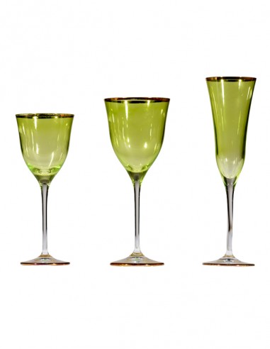 CALICE LINEA VERDE SMERALDO FILO ORO