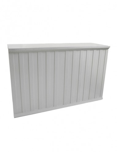 BANCONE BAR LINEARE IN LEGNO BIANCO