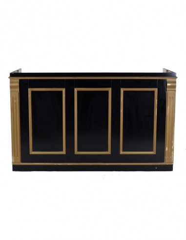 BANCONE BAR NERO CON CORNICI ORO