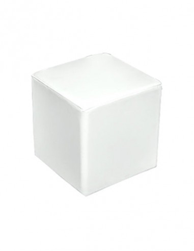 POUF IN TESSUTO QUADRATO BIANCO