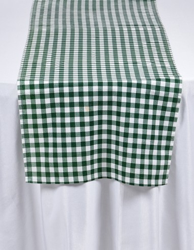 RUNNER COTONE SCACCHI VERDE/BIANCO