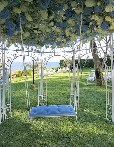 GAZEBO A CUPOLA IN FERRO BATTUTO...