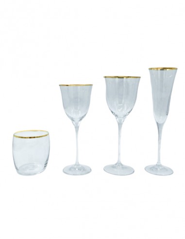 BICCHIERE LINEA SABINA FILO ORO