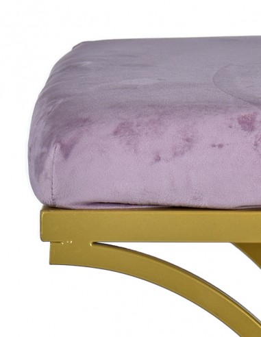 CUSCINO IN VELLUTO ROSA PER POUF ORO