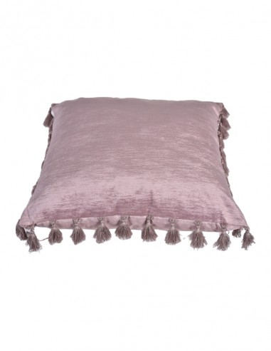 CUSCINO VELVET ROSA ANTICO CON NAPPINA